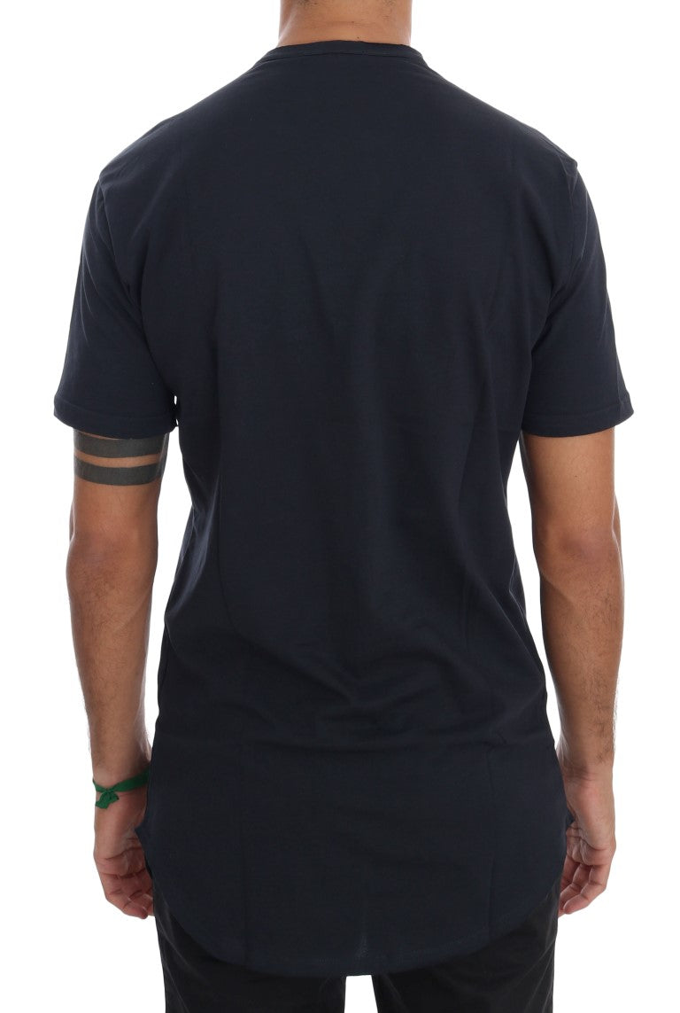 Chemise Daniele Alessandrini bleue en coton