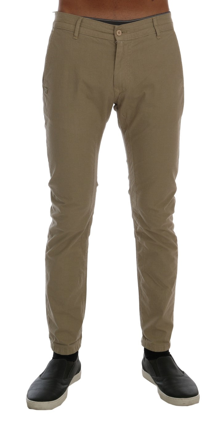 Pièce de créateur Daniele Alessandrini beige en coton (coupe ajustée, stretch)
