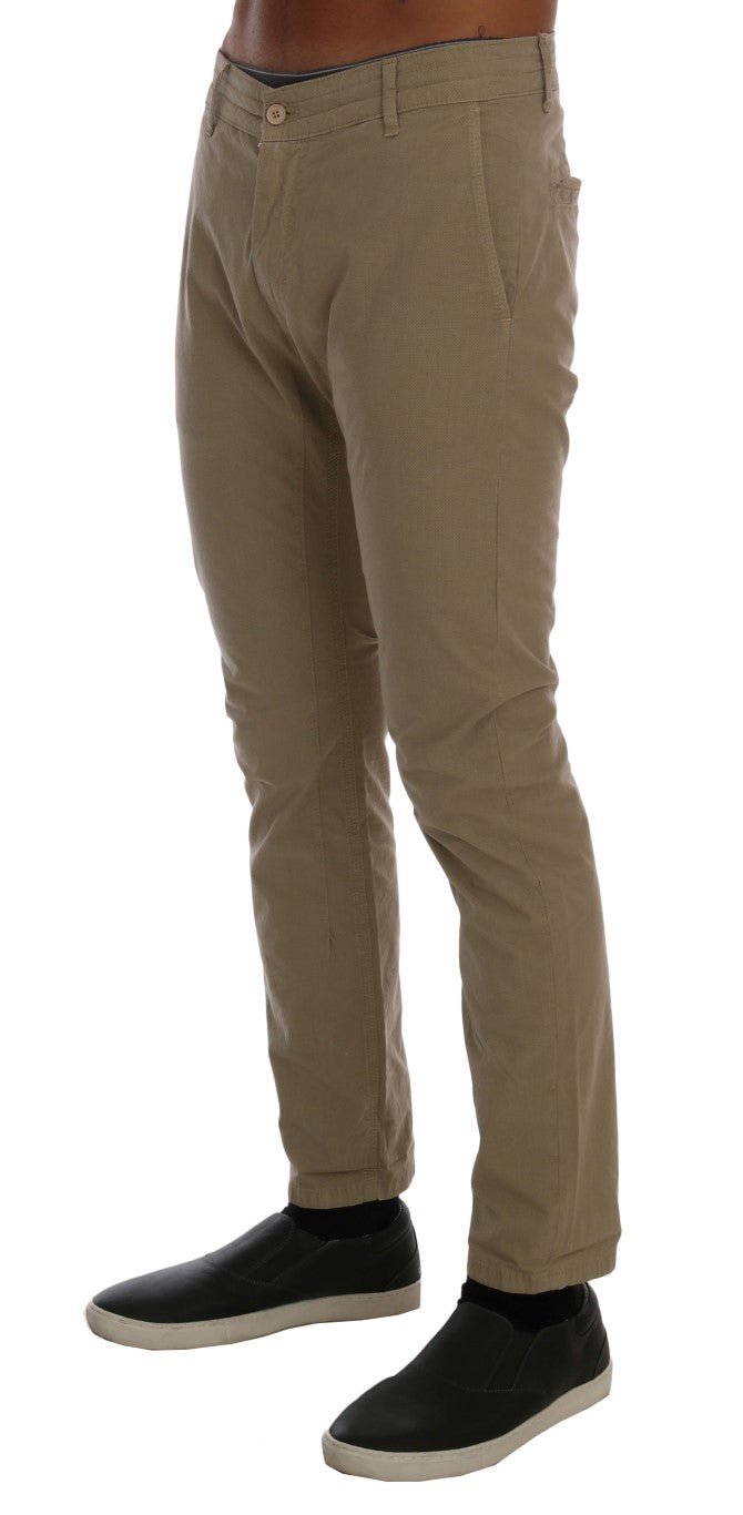 Pièce de créateur Daniele Alessandrini beige en coton (coupe ajustée, stretch)