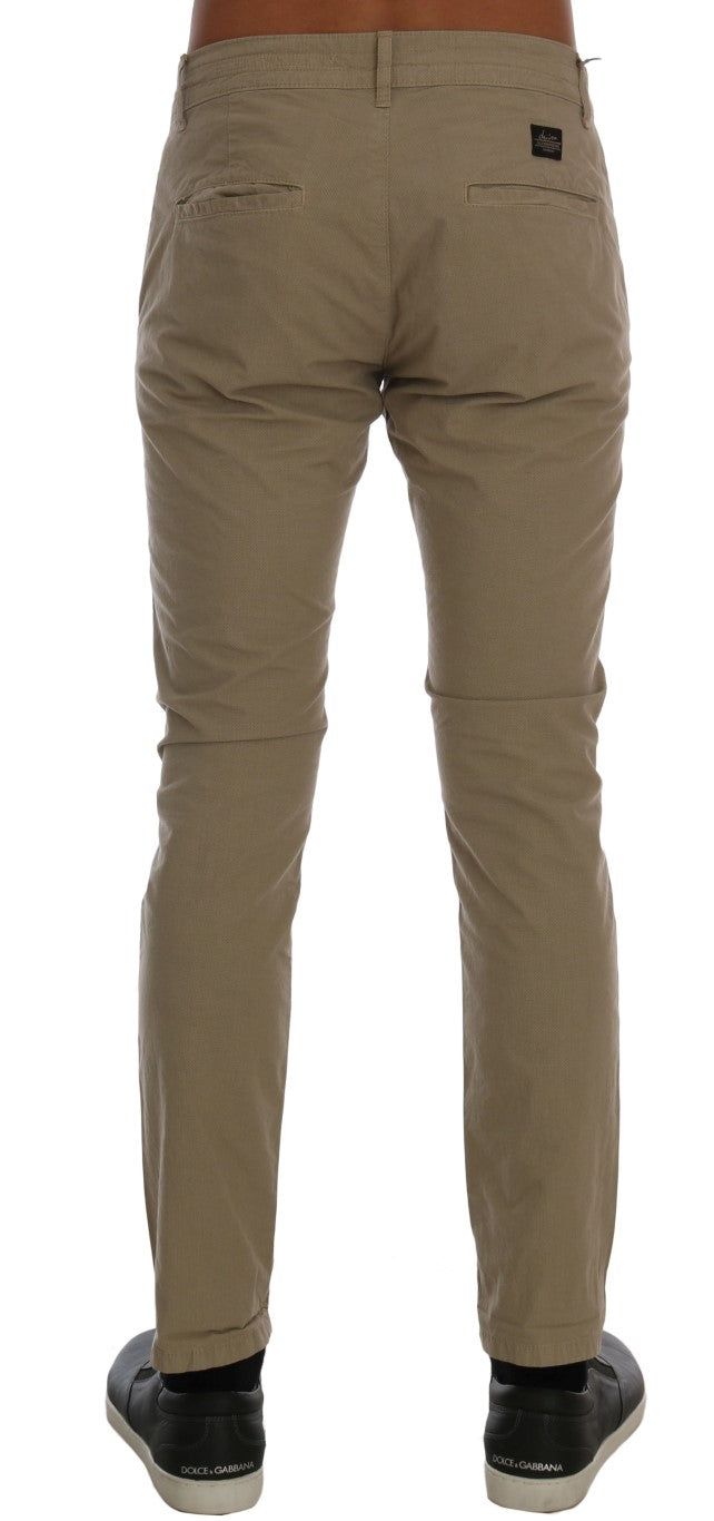 Pièce de créateur Daniele Alessandrini beige en coton (coupe ajustée, stretch)