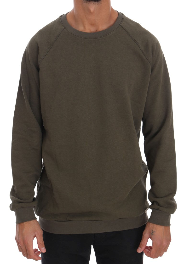 Pull en maille Daniele Alessandrini vert en coton