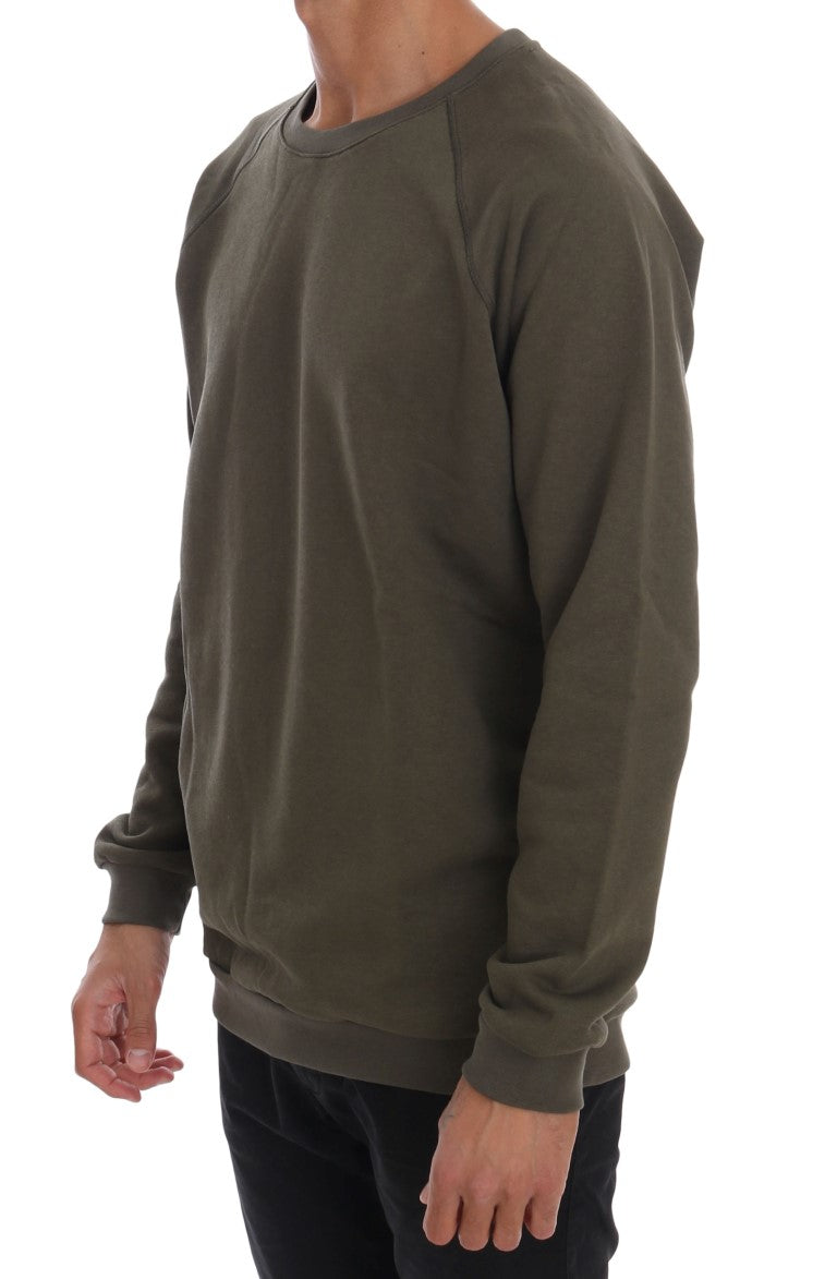 Pull en maille Daniele Alessandrini vert en coton
