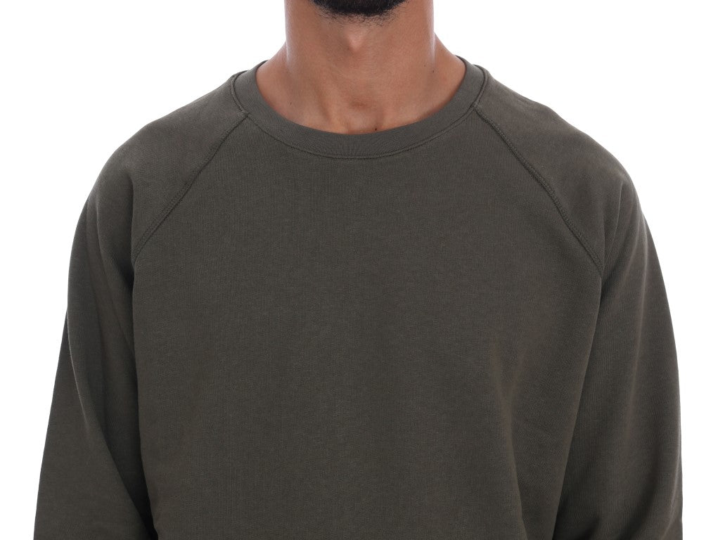 Pull en maille Daniele Alessandrini vert en coton