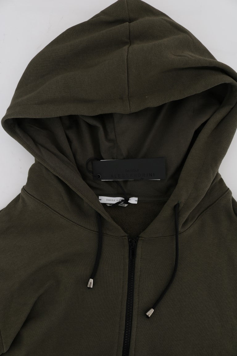 Pull en maille Daniele Alessandrini vert en coton