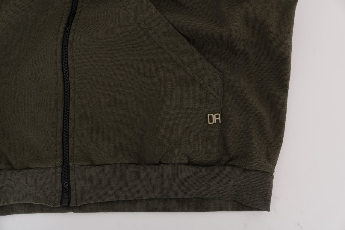 Pull en maille Daniele Alessandrini vert en coton