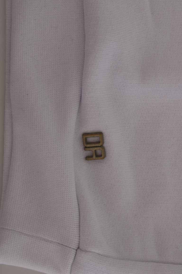 Pull en maille Daniele Alessandrini blanc en coton