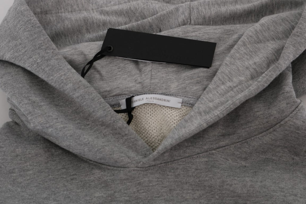Pull en maille Daniele Alessandrini gris en coton