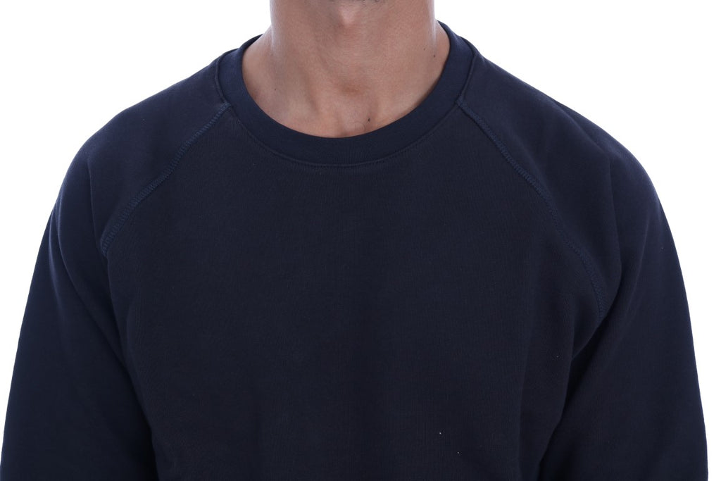 Pull en maille Daniele Alessandrini bleu en coton