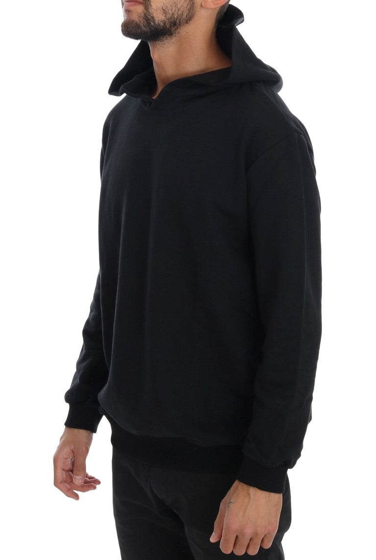 Pull en maille Daniele Alessandrini noir en coton (casual chic)