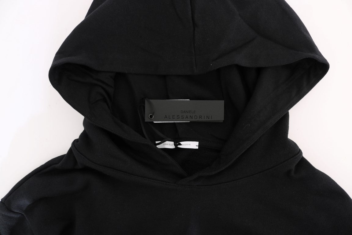 Pull en maille Daniele Alessandrini noir en coton (casual chic)