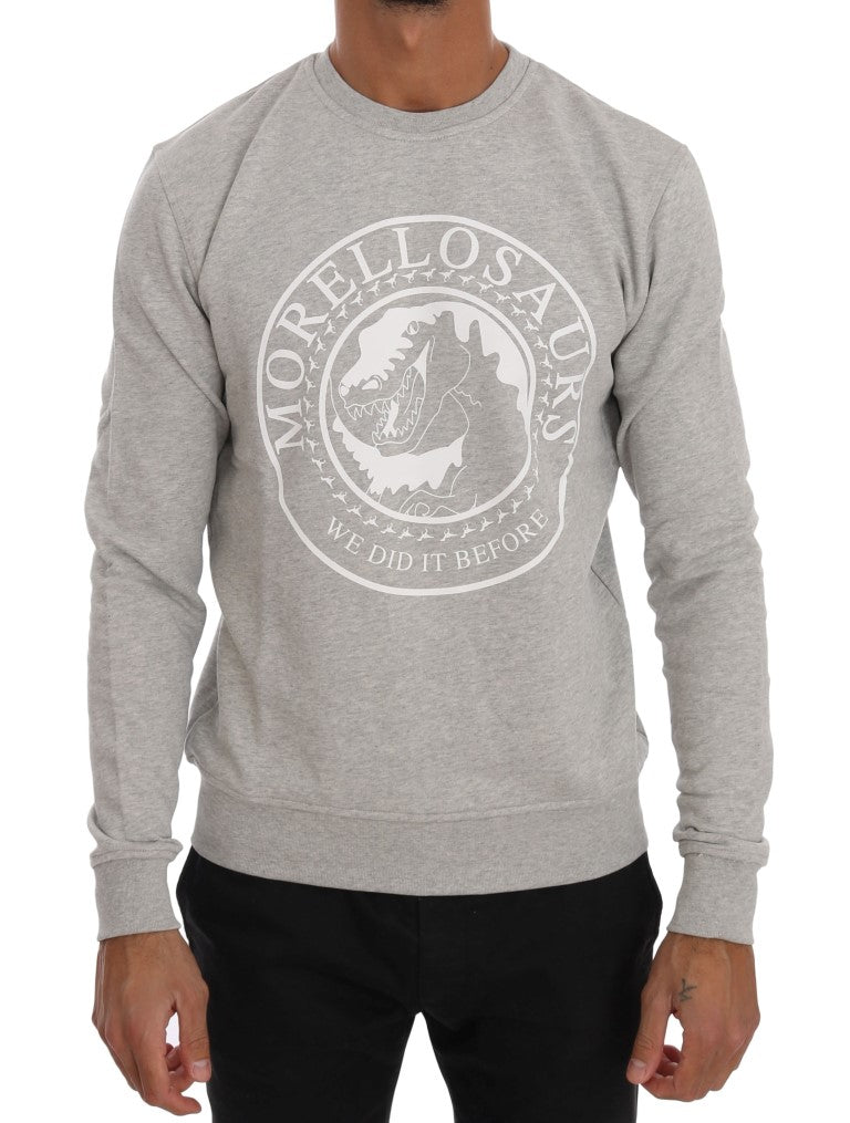Pull en maille Frankie Morello gris en coton