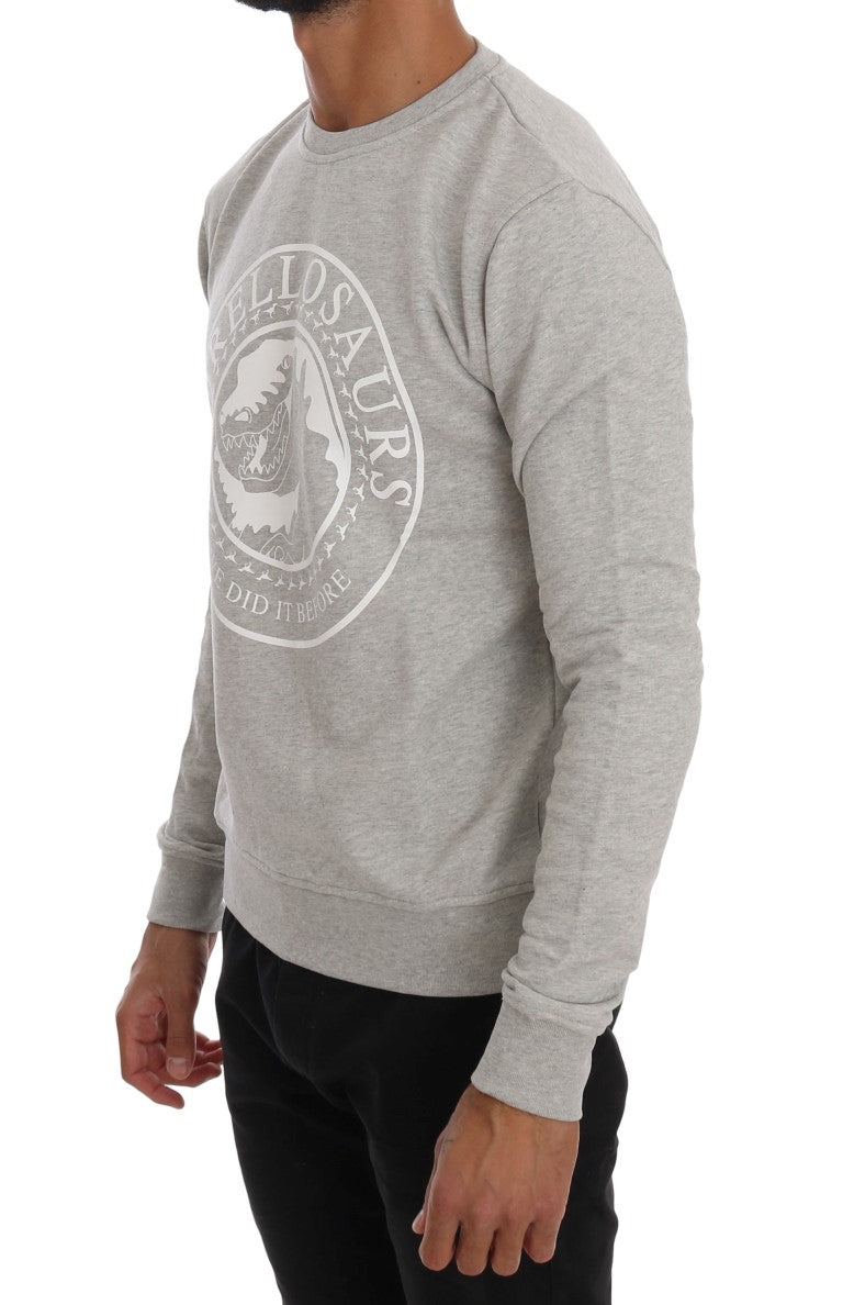 Pull en maille Frankie Morello gris en coton