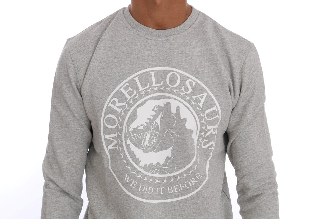Pull en maille Frankie Morello gris en coton