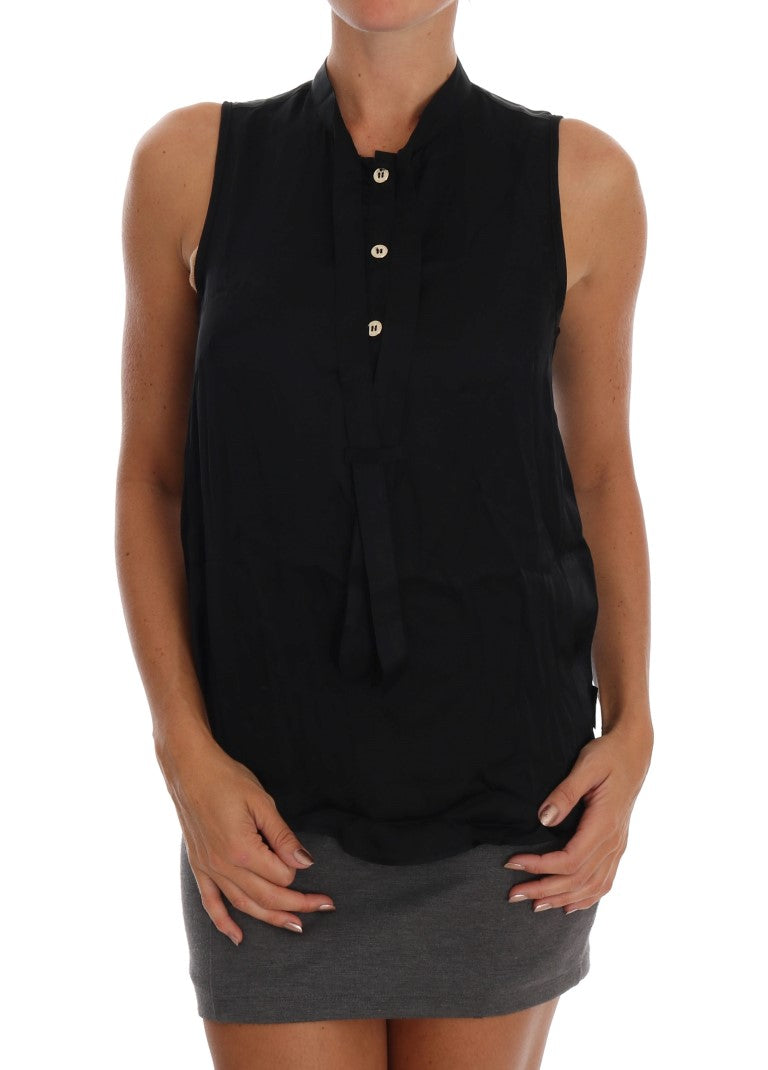 Chemisier Versace Jeans noir en viscose (sans manches)