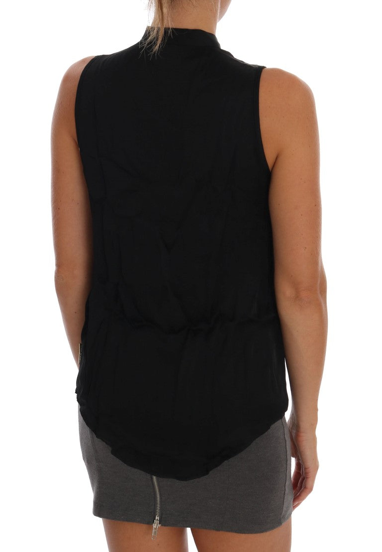 Chemisier Versace Jeans noir en viscose (sans manches)