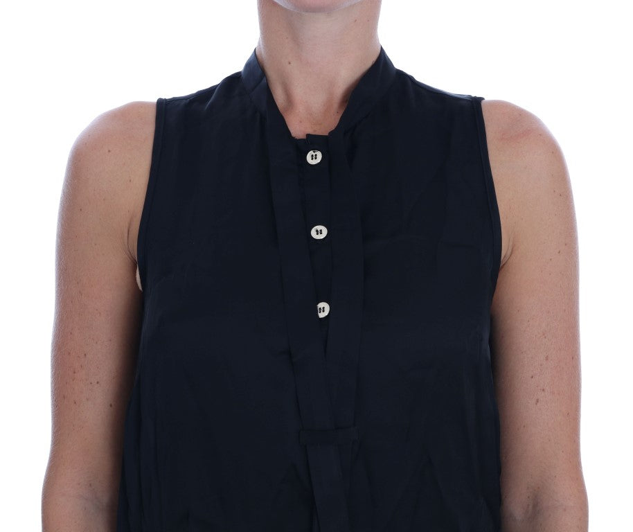 Chemisier Versace Jeans noir en viscose (sans manches)