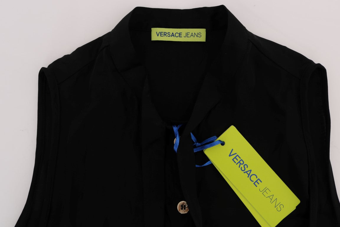 Chemisier Versace Jeans noir en viscose (sans manches)