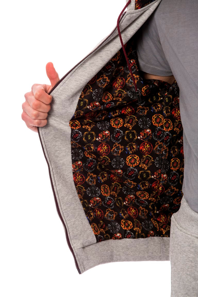 Survêtement à capuche Billionaire Italian Couture gris en coton