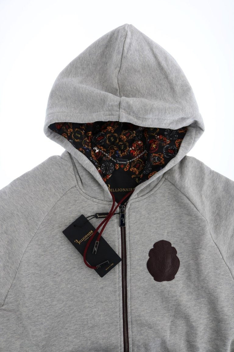 Survêtement à capuche Billionaire Italian Couture gris en coton