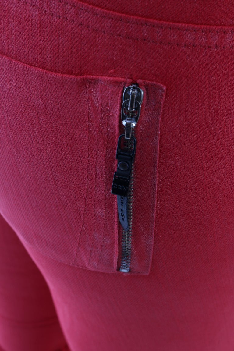 Jean Costume National rouge en coton (stretch)