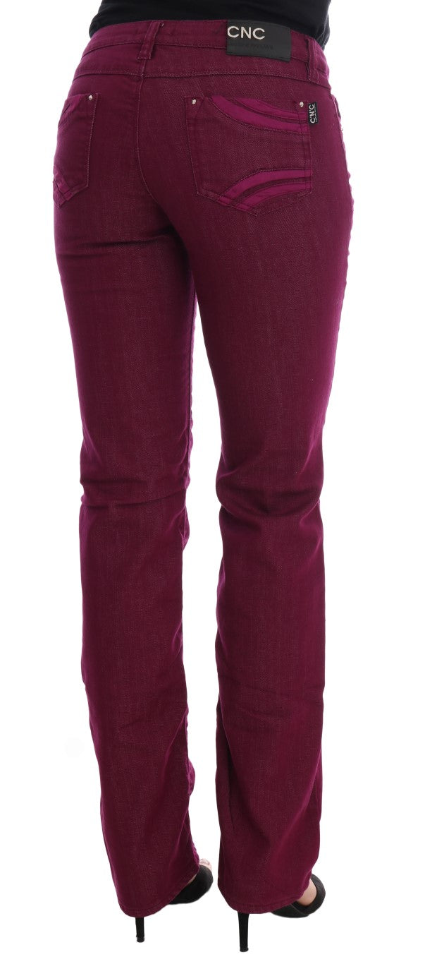 Jean Costume National rouge en coton (stretch)