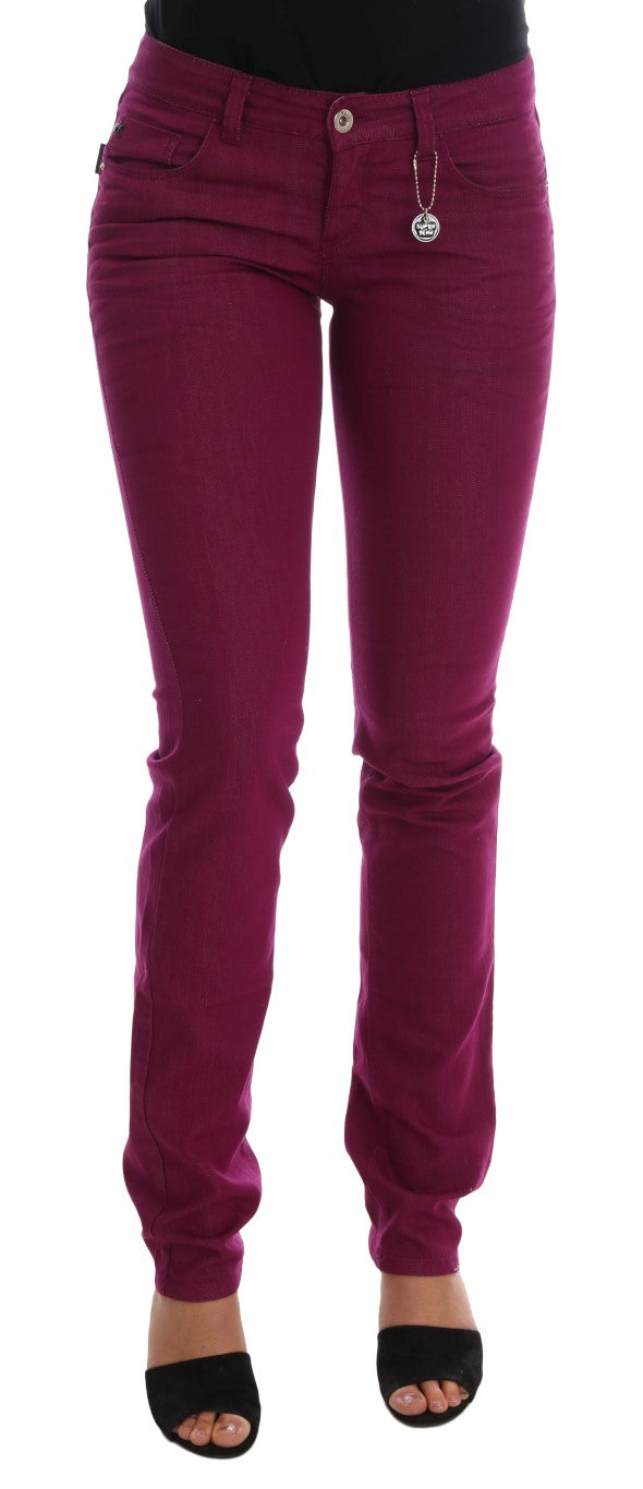 Jean Costume National violet en coton (stretch)
