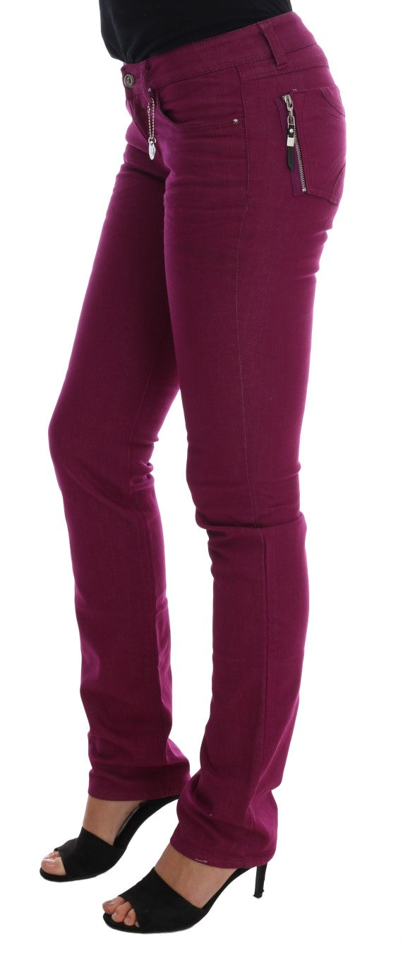 Jean Costume National violet en coton (stretch)