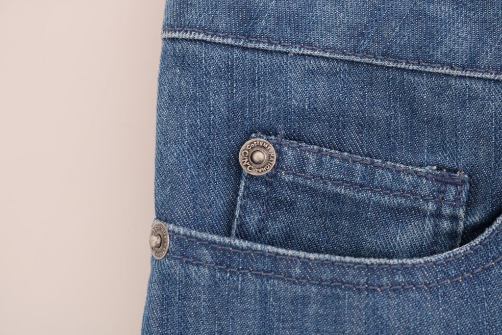 Jean Costume National bleu en coton