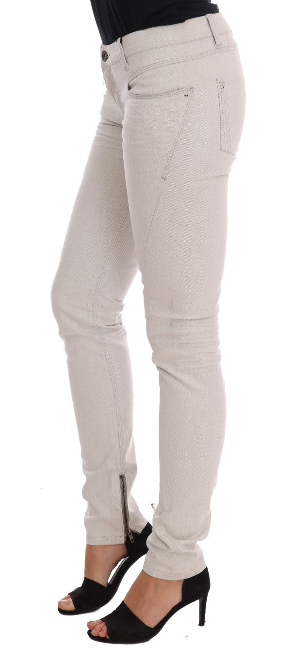 Jean Costume National blanc en coton (stretch)