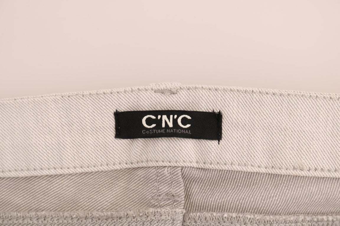 Jean Costume National blanc en coton (stretch)