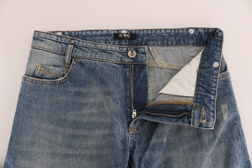Jean Costume National bleu en coton (stretch)