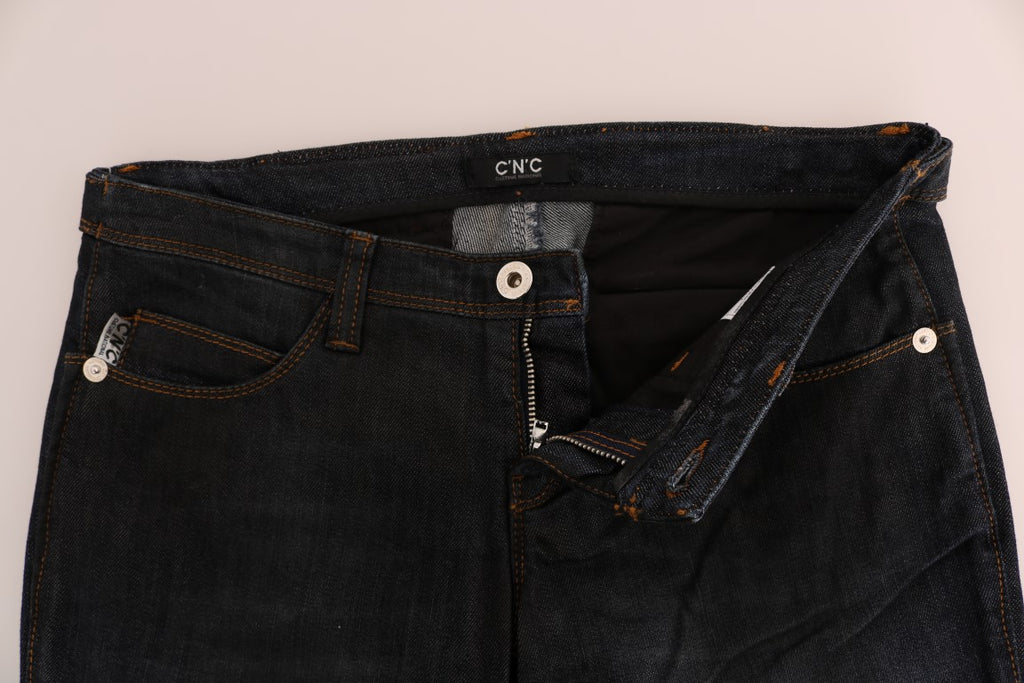 Jean coupe slim Costume National bleu en coton