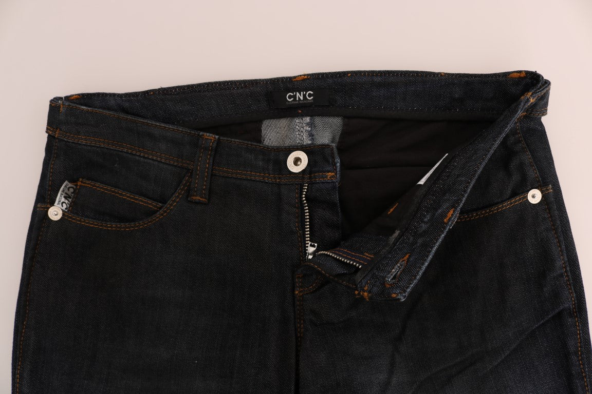 Jean coupe slim Costume National bleu en coton