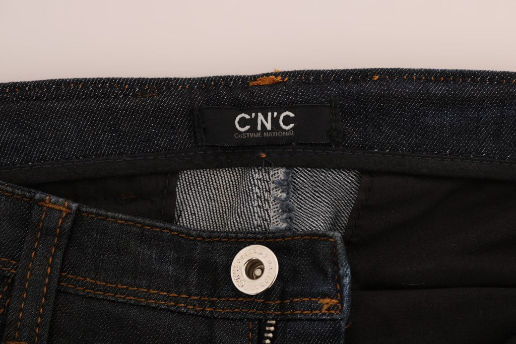 Jean coupe slim Costume National bleu en coton