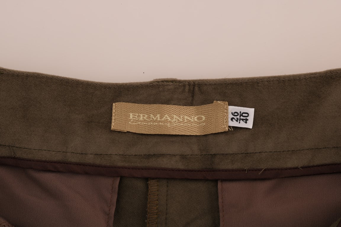 Short Ermanno Scervino marron en velours