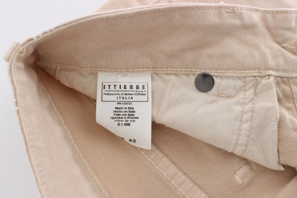 Jean Cavalli beige en coton (coupe ajustée, stretch)