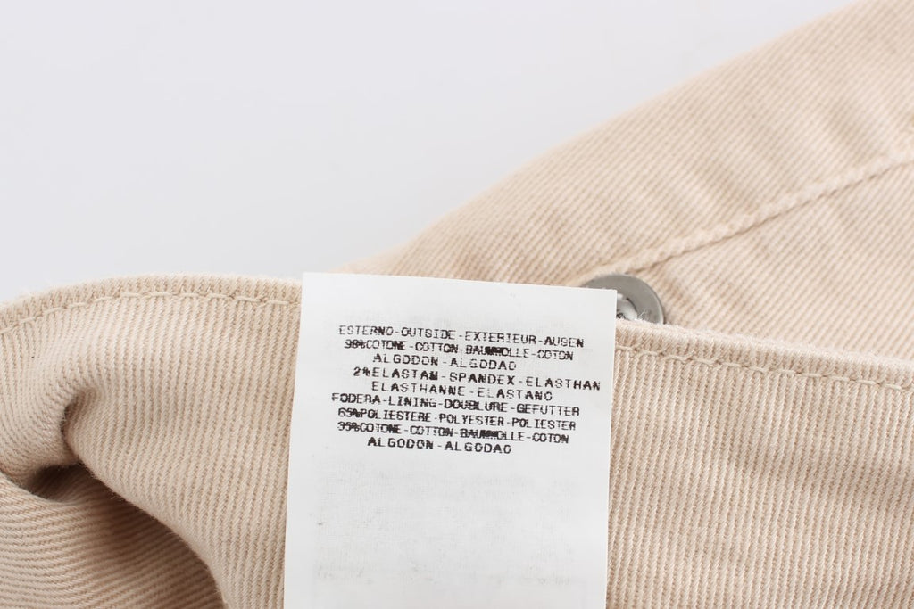 Jean Cavalli beige en coton (coupe ajustée, stretch)