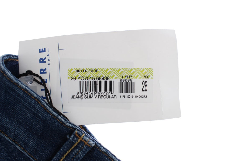Jean Cavalli bleu en coton (taille basse, stretch)