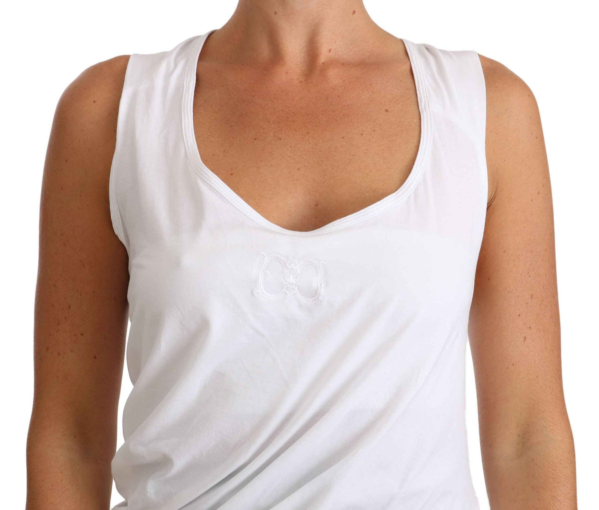 Cavalli White Top Tank CAVALLI T-Shirt Jersey