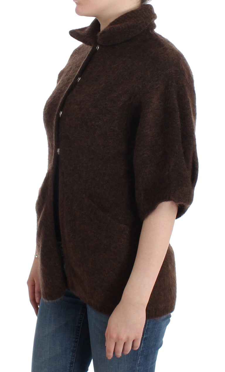 Cardigan en maille mohair Cavalli marron