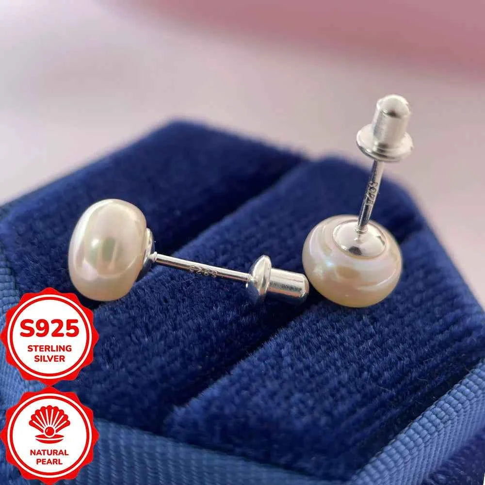 Boucles d'oreilles perle et argent 925