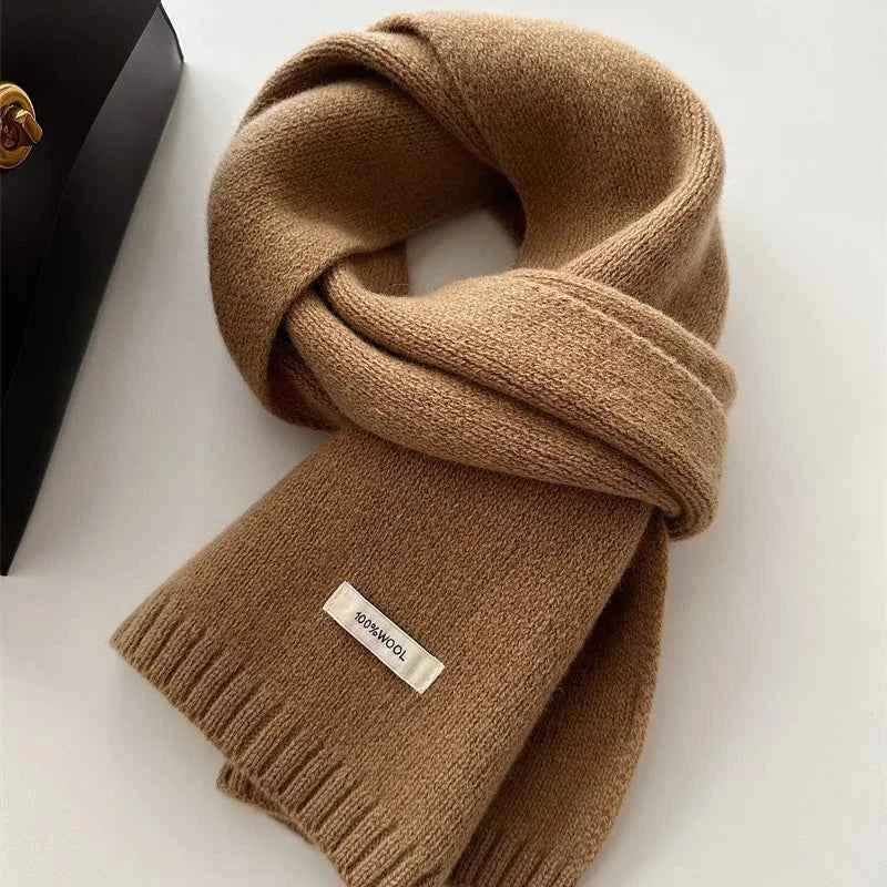 Écharpe en coton et cachemire, maille chaude homme/femme