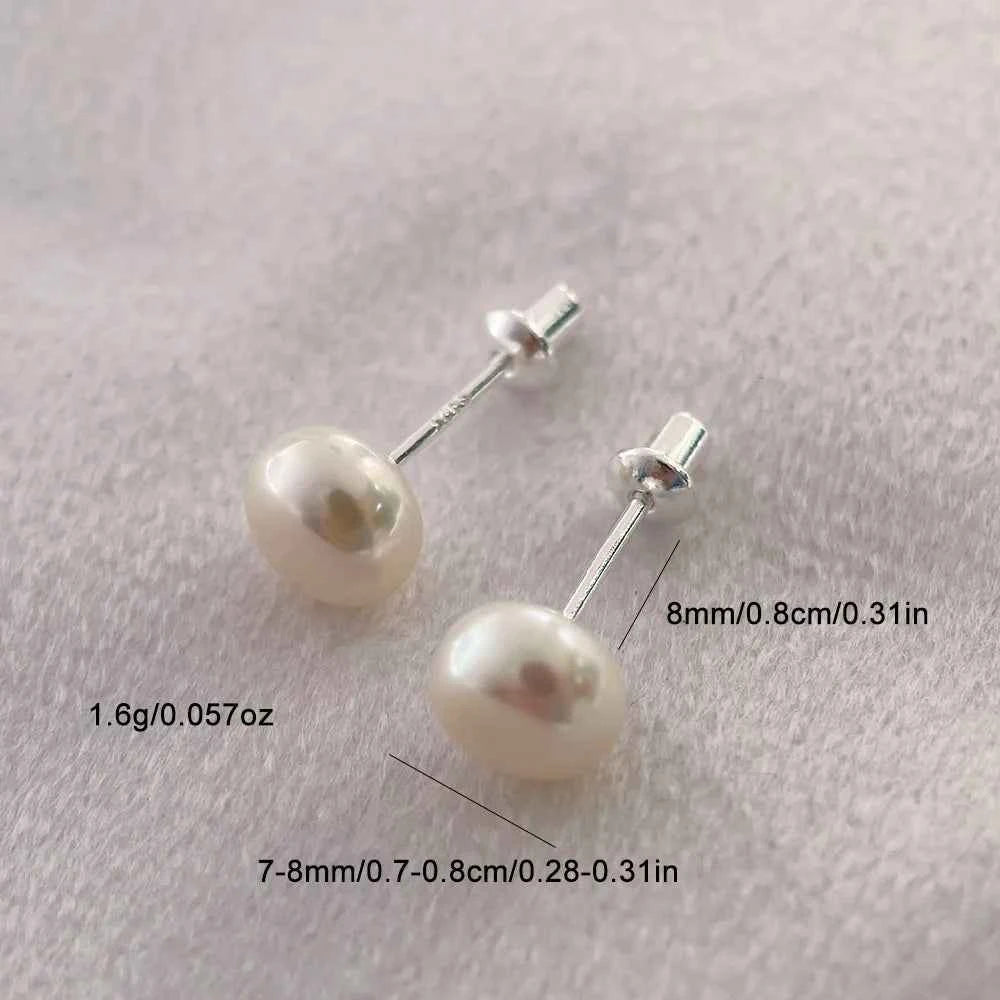 Boucles d'oreilles perle et argent 925