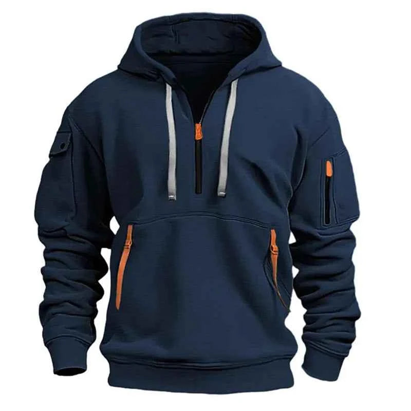 Sweat à capuche multi-poches unisexe