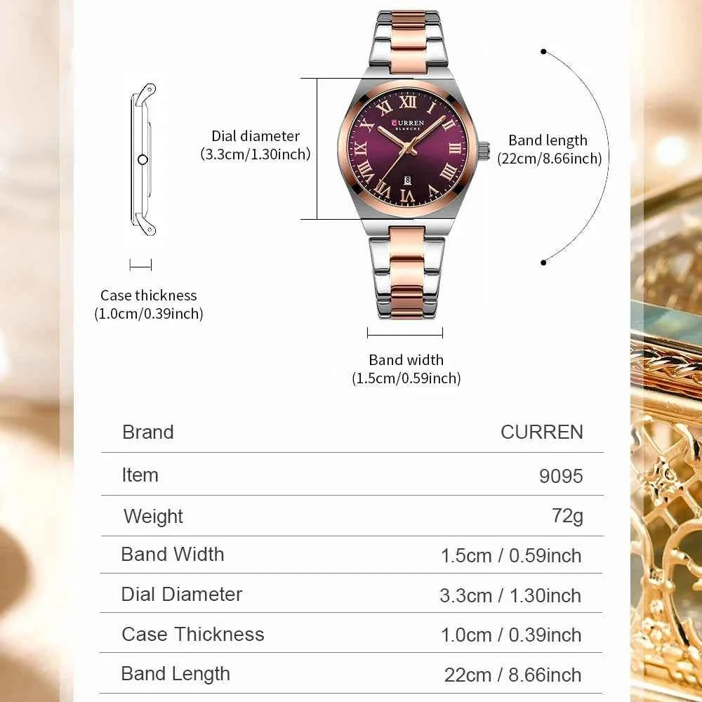 Montre femme étanche acier inoxydable bracelet 33 mm