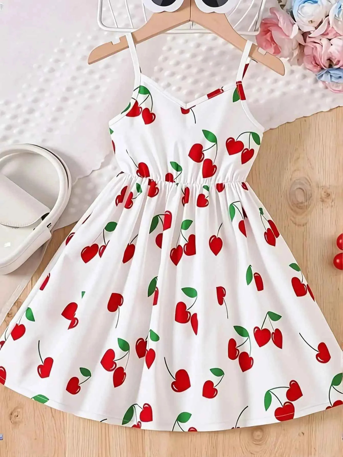 Robe estivale sans manches imprimé fleurs de cerisier