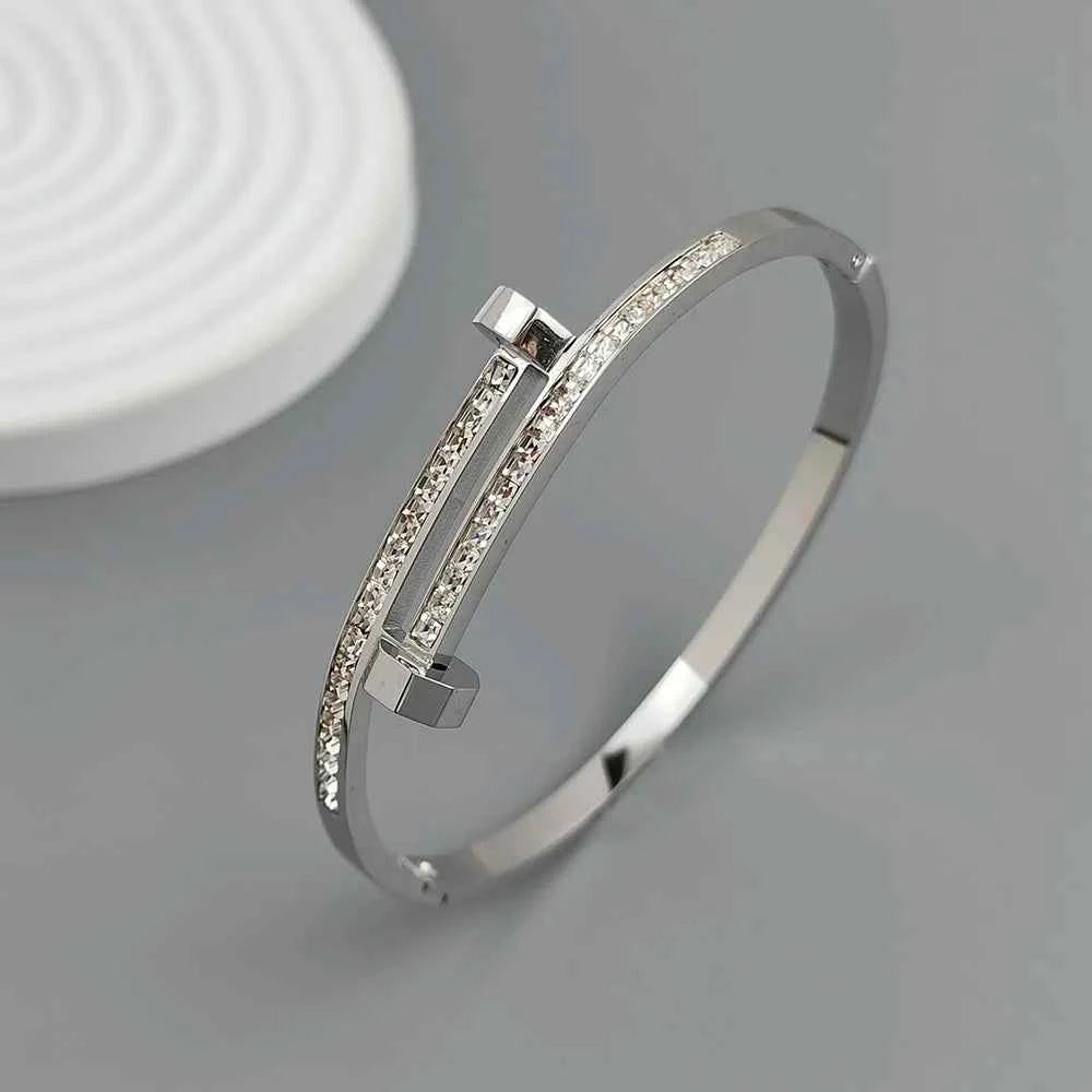 Bracelet plaqué or avec zircon