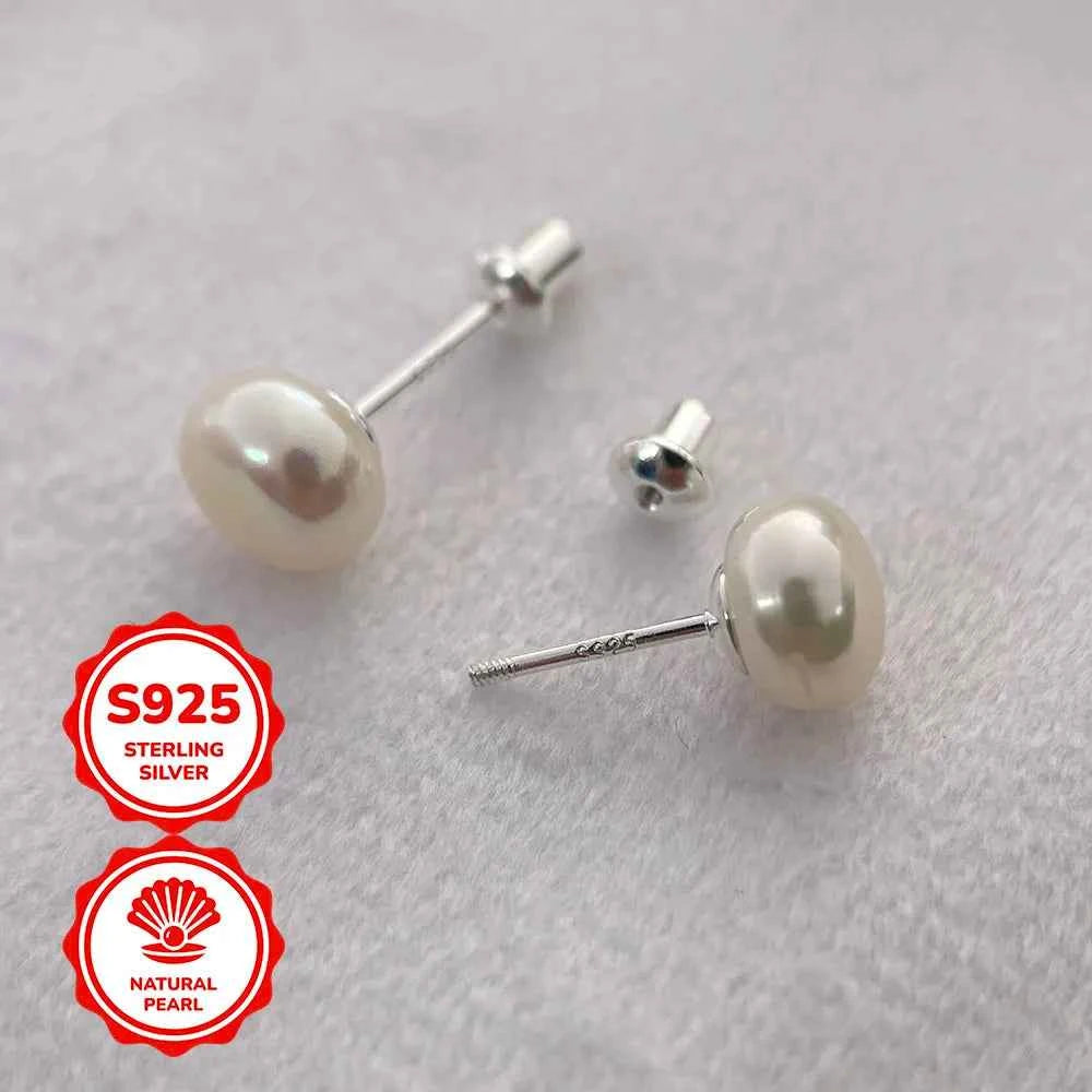 Boucles d'oreilles perle et argent 925