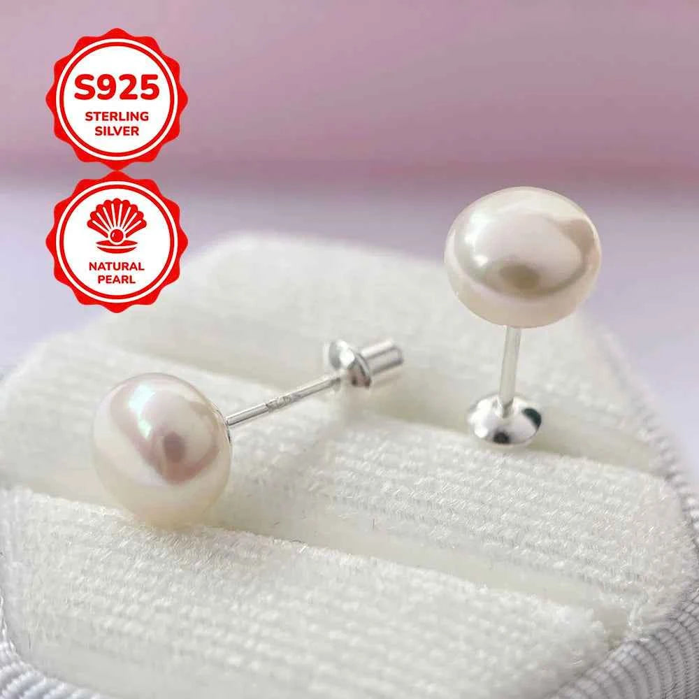 Boucles d'oreilles perle et argent 925