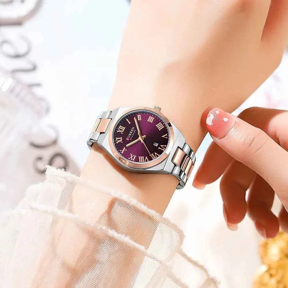 Montre femme étanche acier inoxydable bracelet 33 mm